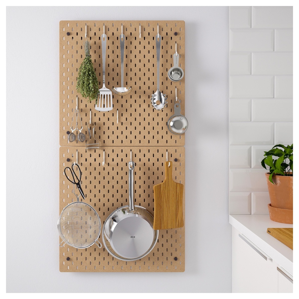 Kitchen pegboard