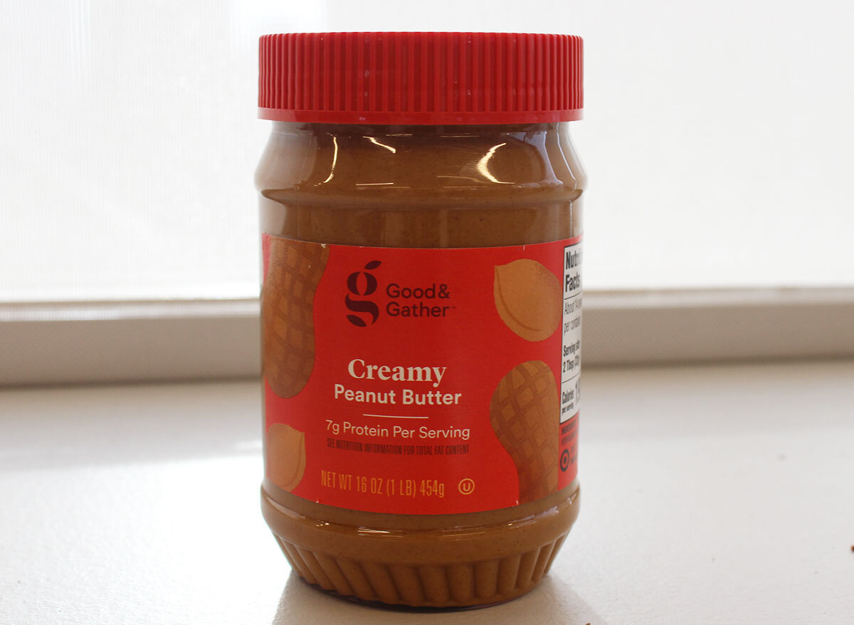 good and gather creamy peanut butter jar