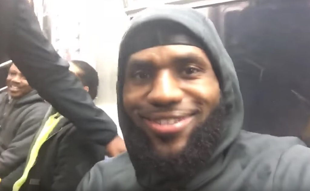 Lebron James Celebrities Riding Public Transportation