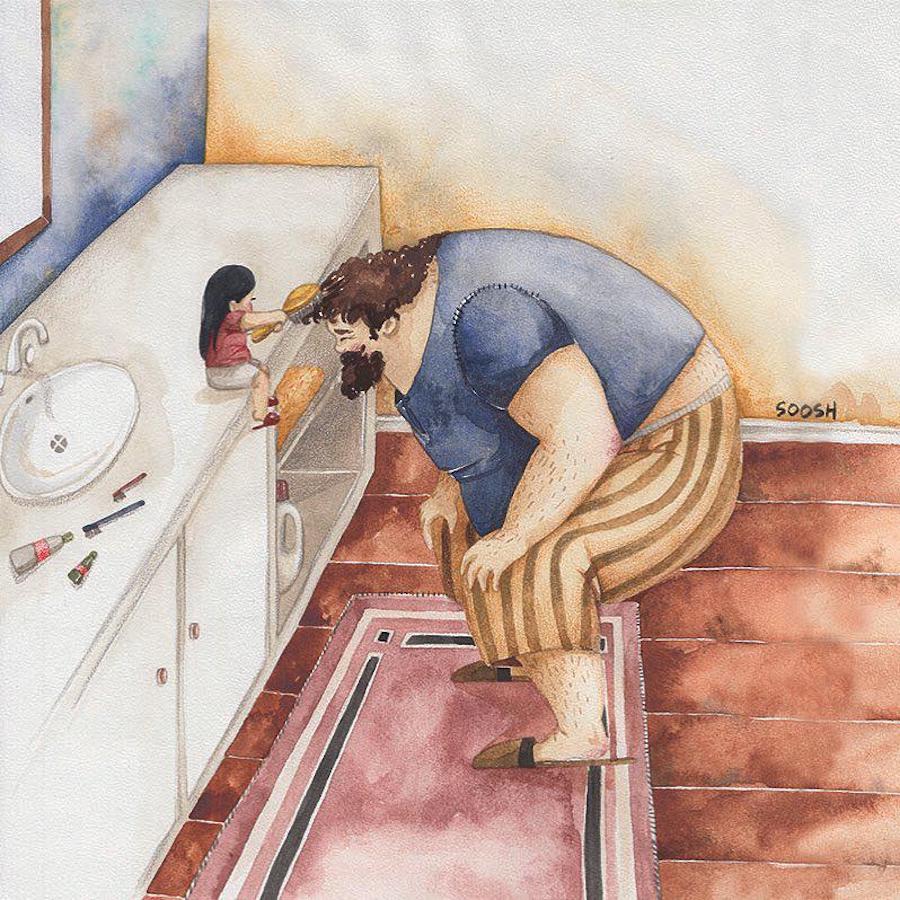 #10 | Heartwarming Father-Daughter Illustrations By Soosh | Her Beauty