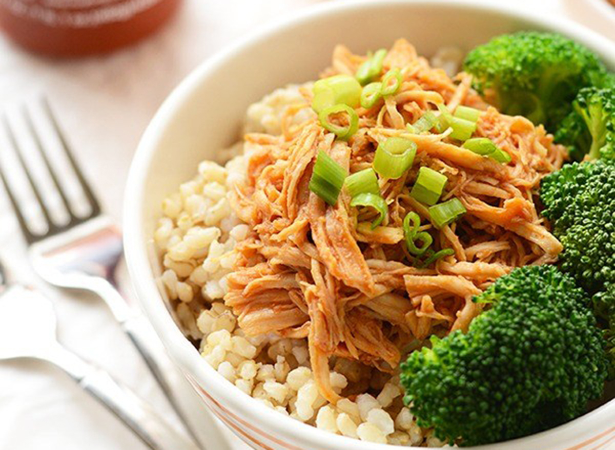 honey sriracha chicken bowl