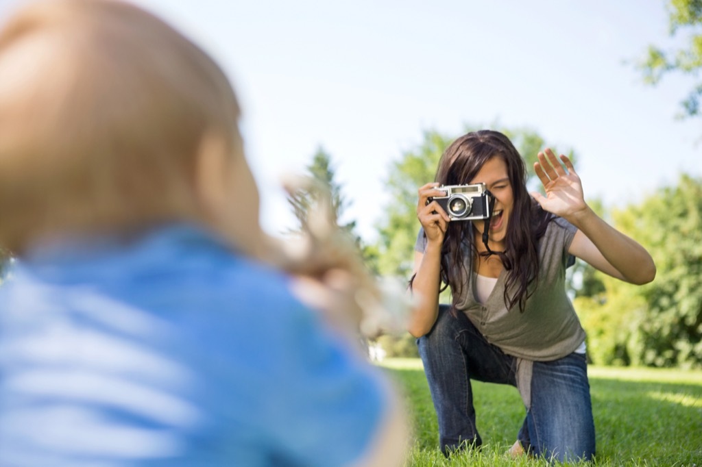 mom taking picture