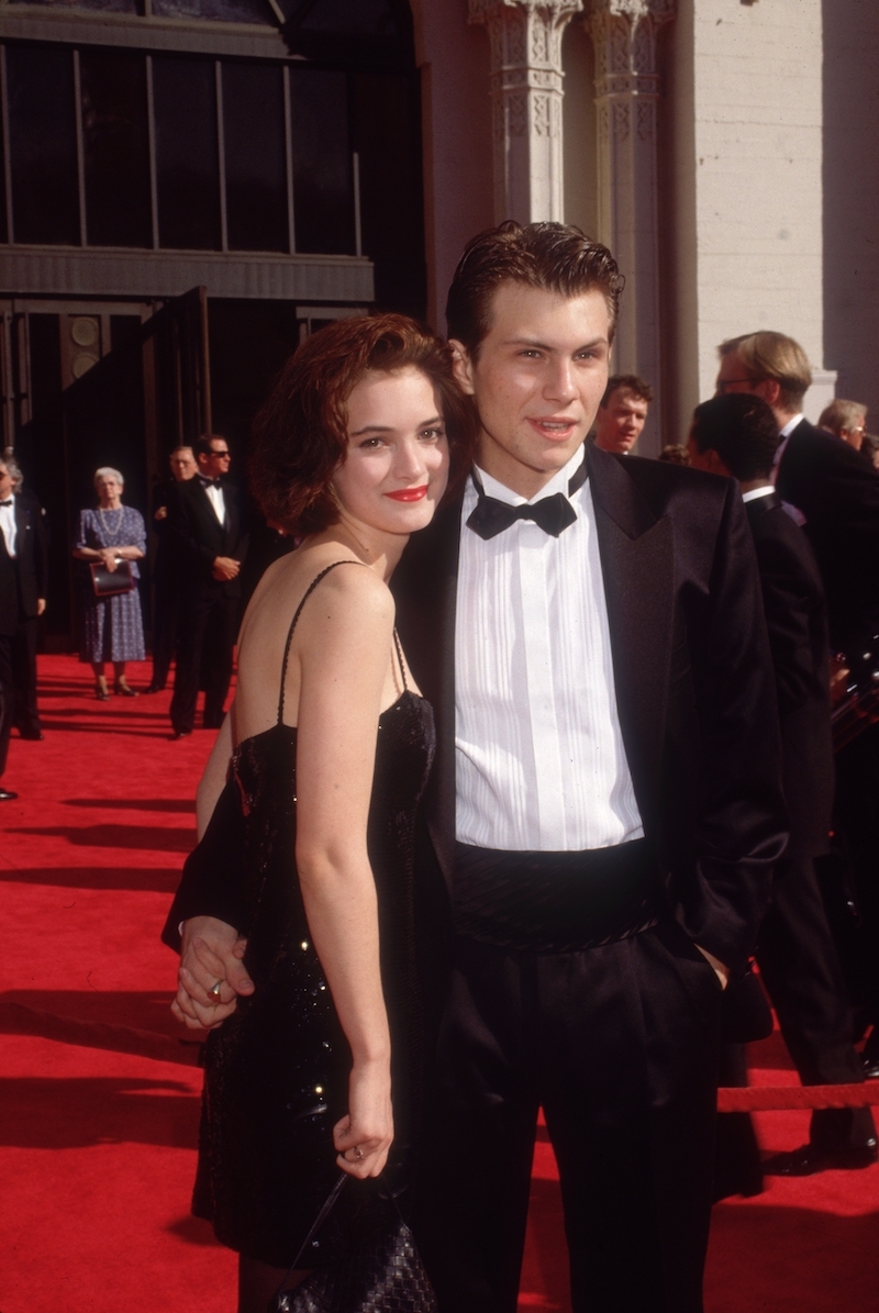 Winona Ryder and Christian Slater at the 1989 Oscars