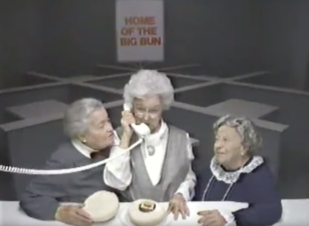 Three old ladies in 1980s Where's the Beef Commercial