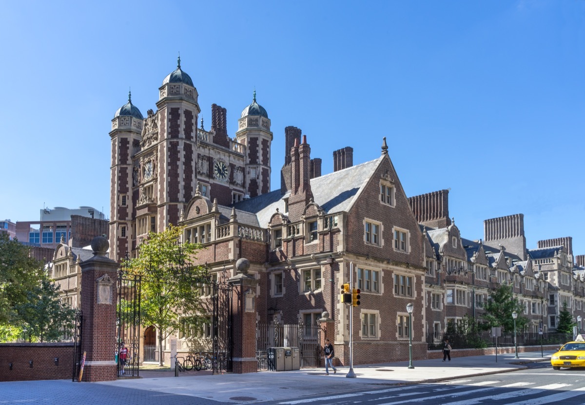 Philadelphia, Pennsylvania USA - Oct 1 , 2017 - University of Pennsylvania, Quadrangle (dormitory) from Spruce Street. - Image