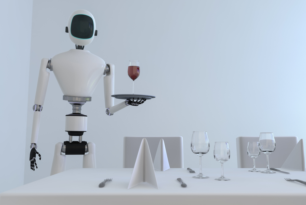 Robot Serving Wine Life in 100 Years