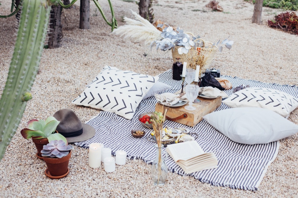 picnic date, date night ideas