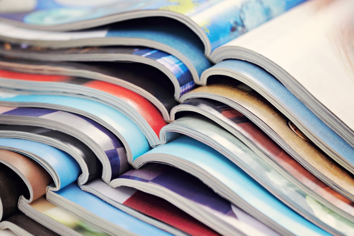 stack of magazines