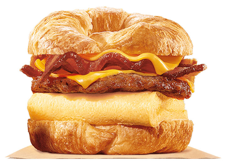 Burger king double croissanwich bacon sausage