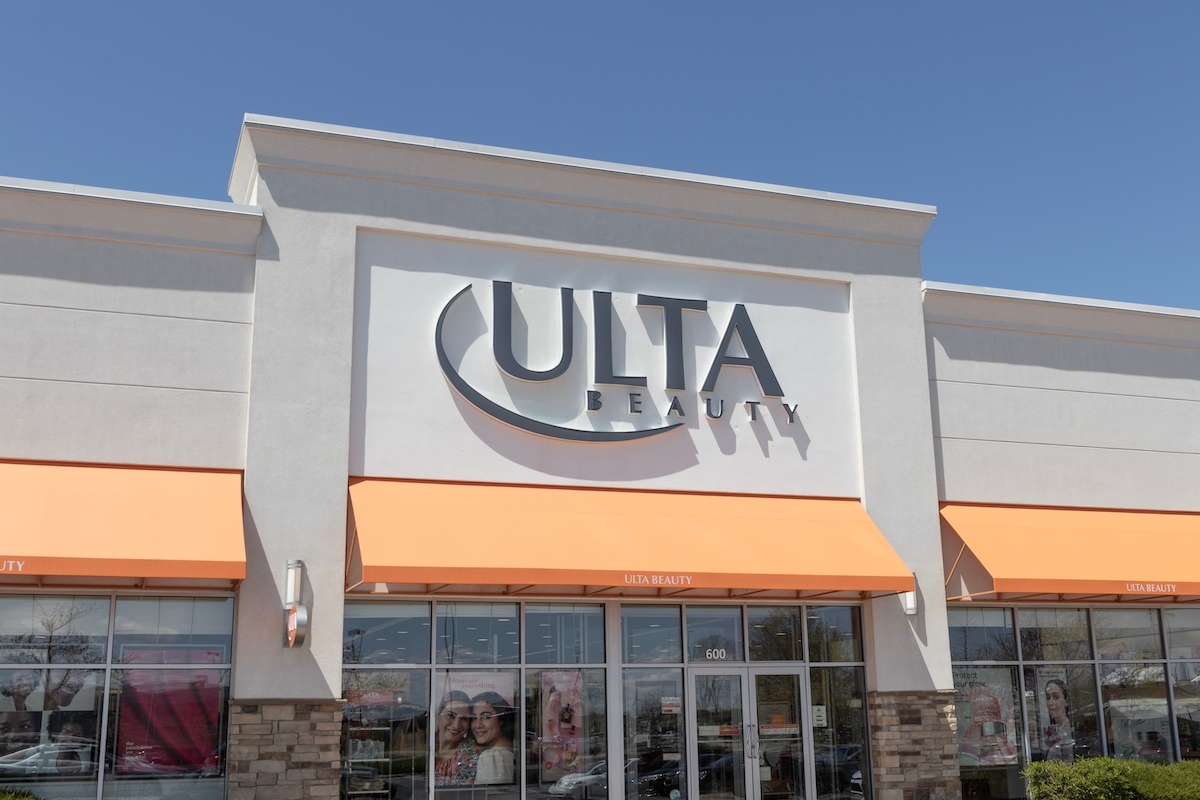 Ulta Beauty storefront on a sunny day