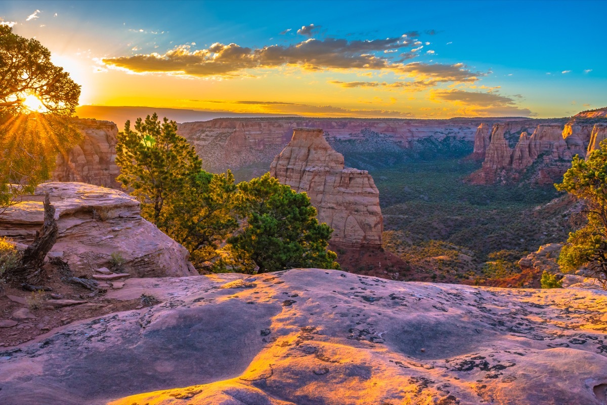 sunrise hike at Colorado National Monument