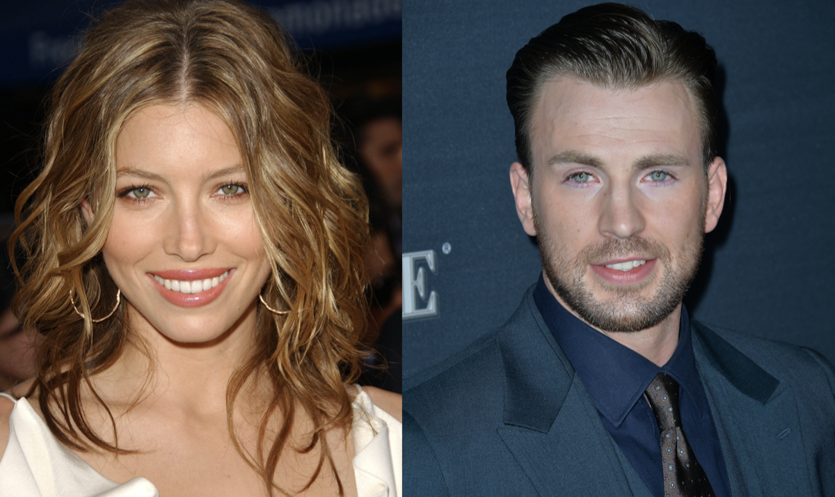 Jessica Biel and Chris Evans