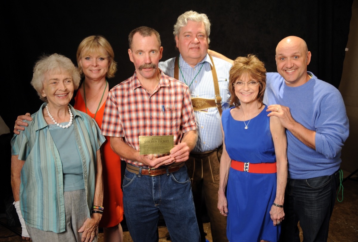 Diana Sowle, Julie Dawn Cole, Peter Ostrum, Michael Bollner, Denise Nickerson and Paris Themmen at the The Hollywood Show