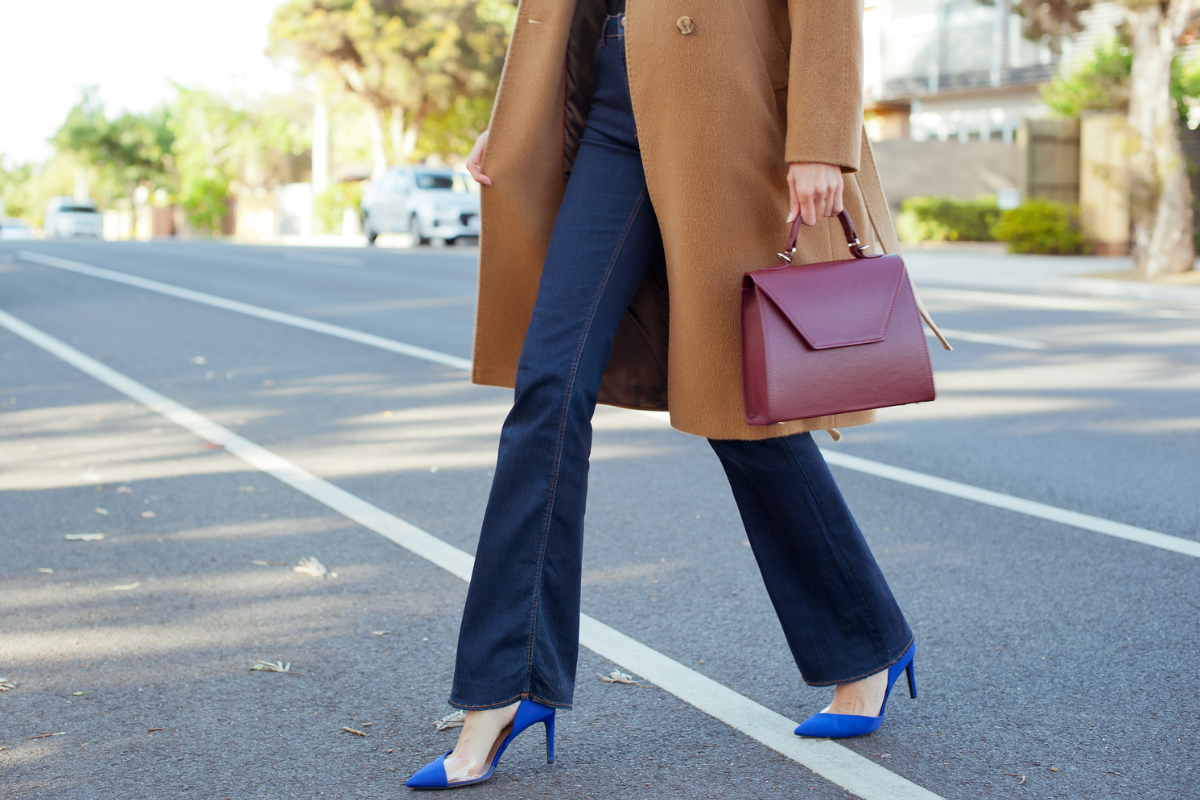 statement heels and jeans