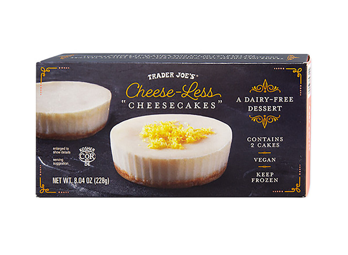 box of trader joes frozen vegan cheesecake