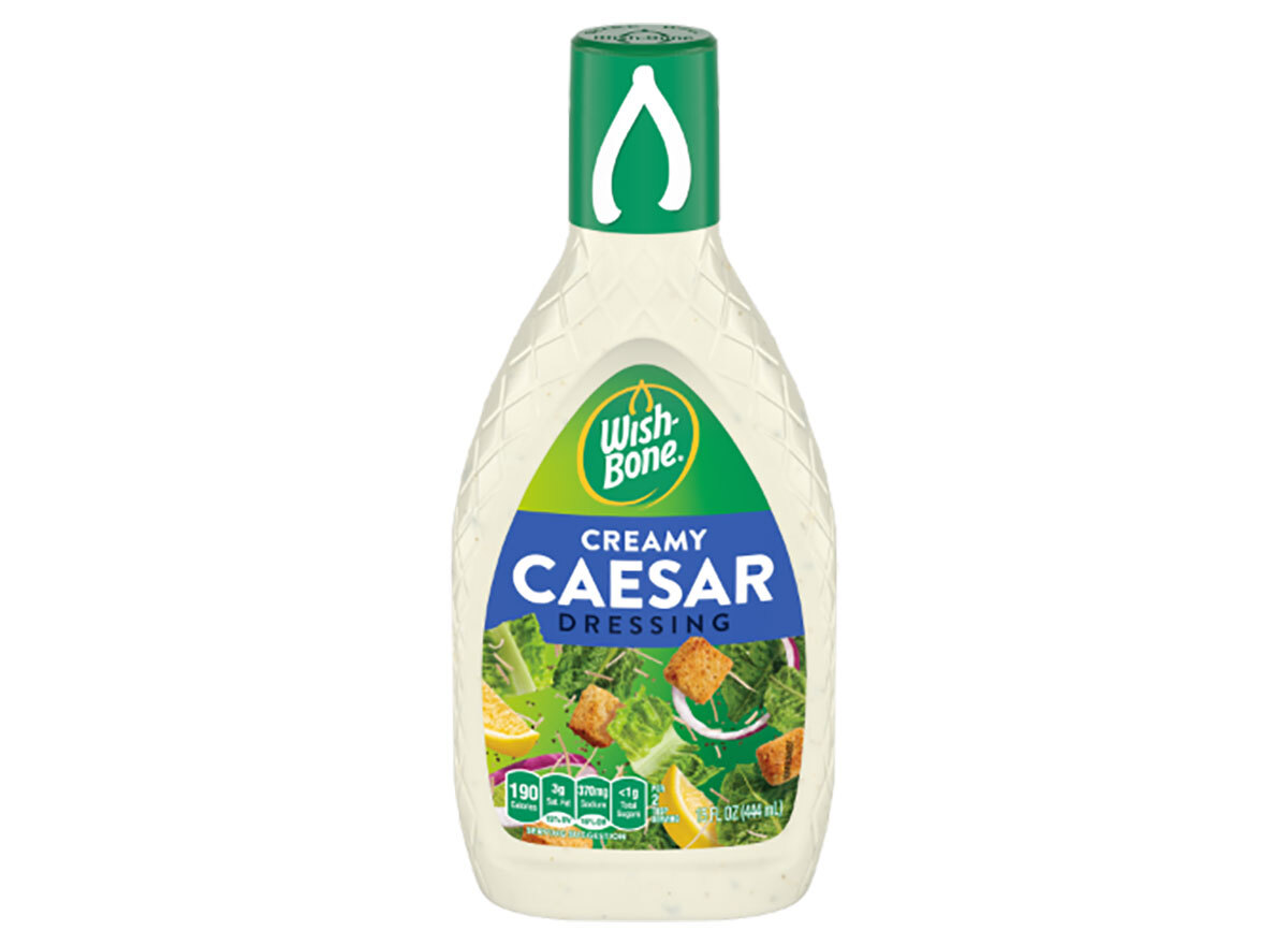 bottle of wishbone creamy caesar dressing