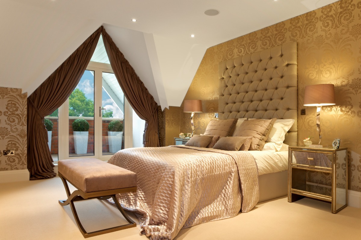 gold bedroom