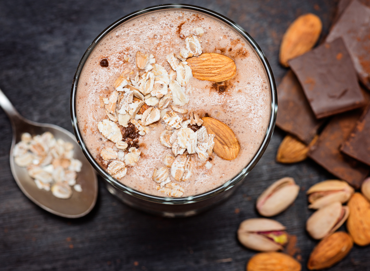 chocolate almond nut smoothie