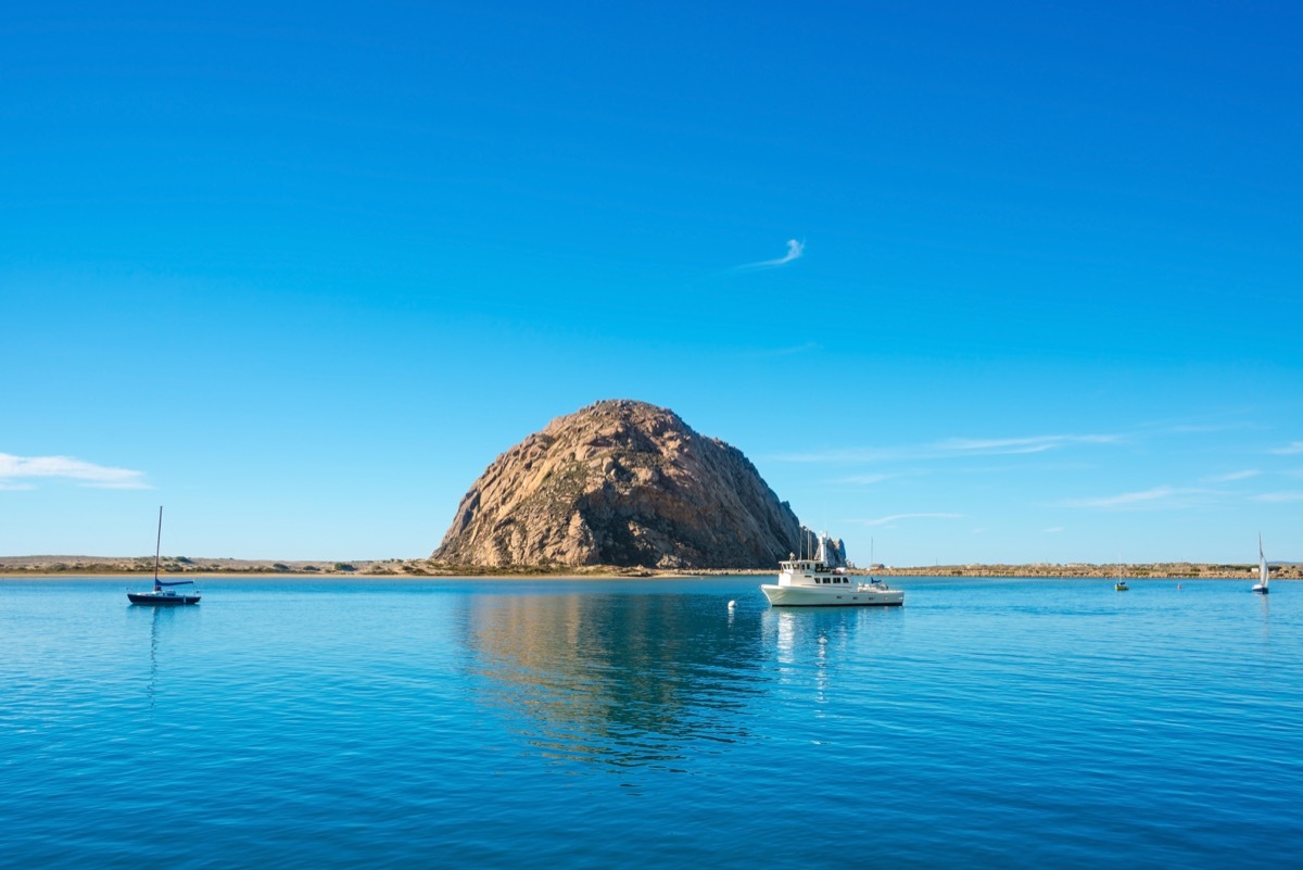 morro bay rock in san luis obispo california