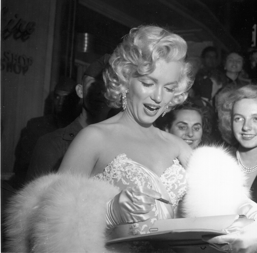 Marilyn Monroe at the premiere of 