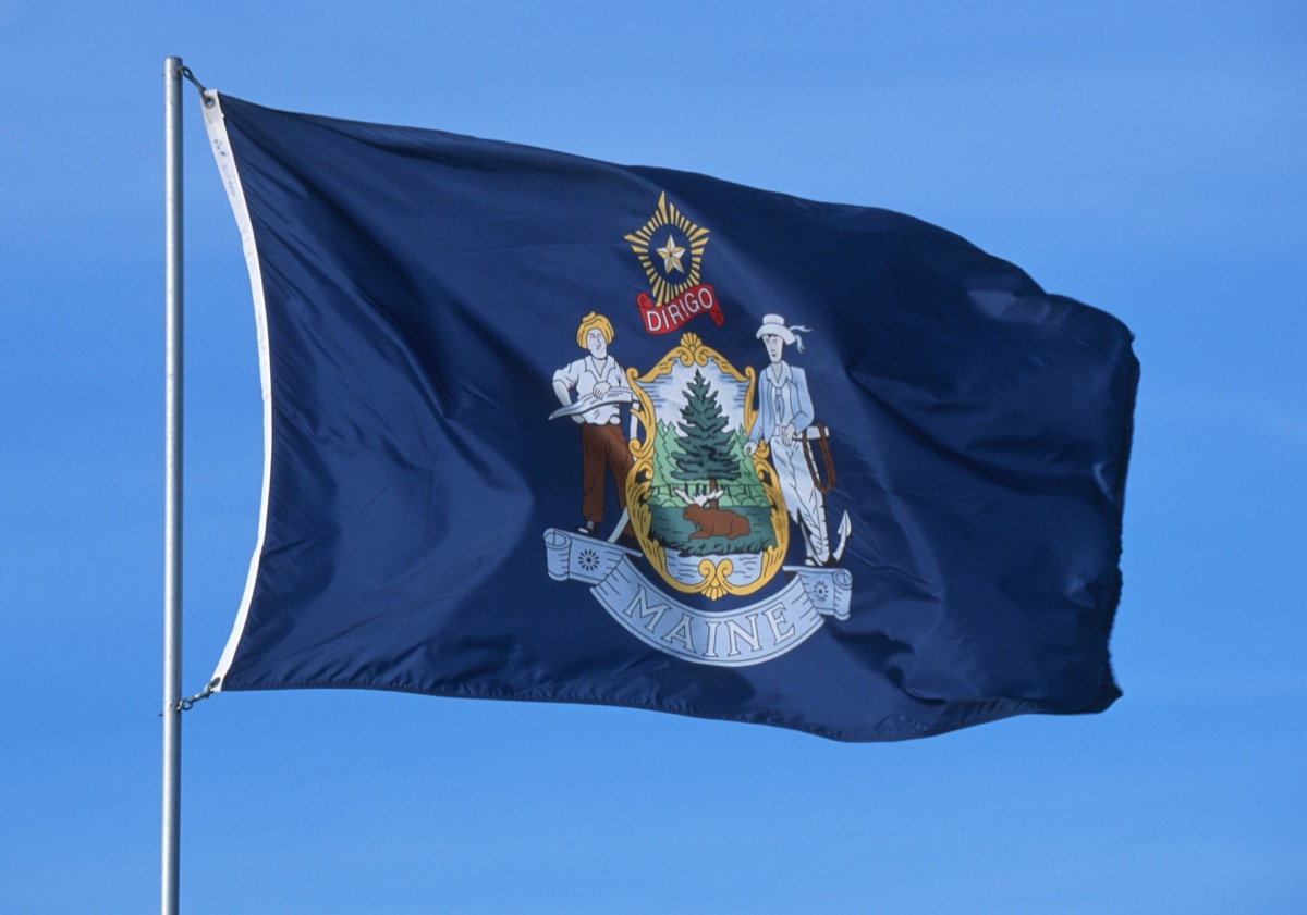 state flag of maine state flag facts