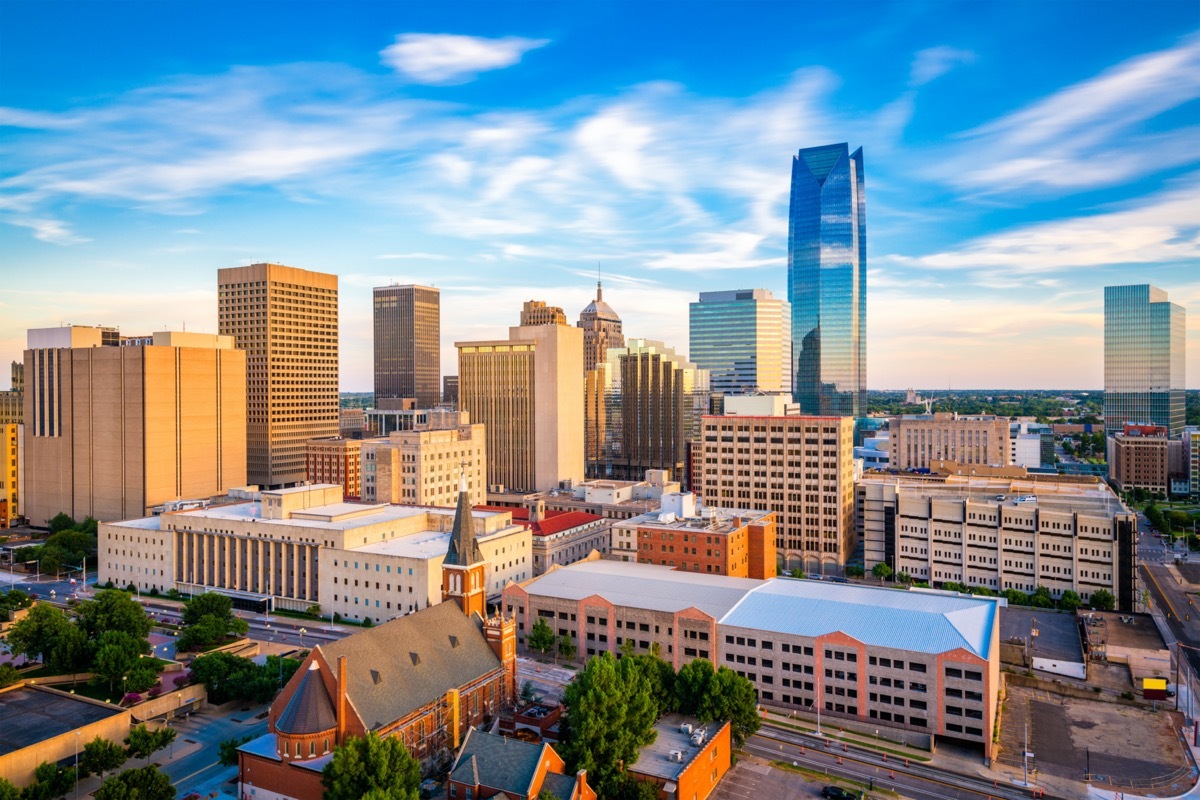 city skyline of downtown Oklahoma City, Oklahoma